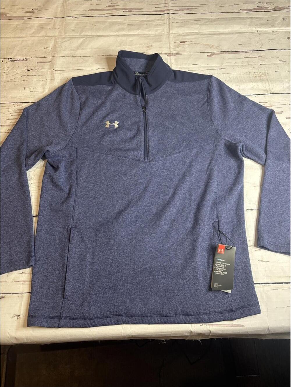NWT Under Armour Cold Gear 1/4 Zip Pullover Sweatshirt Men’s Sz L Retail $70 (B5